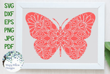 Butterfly Mandala SVG Wispy Willow Designs Company
