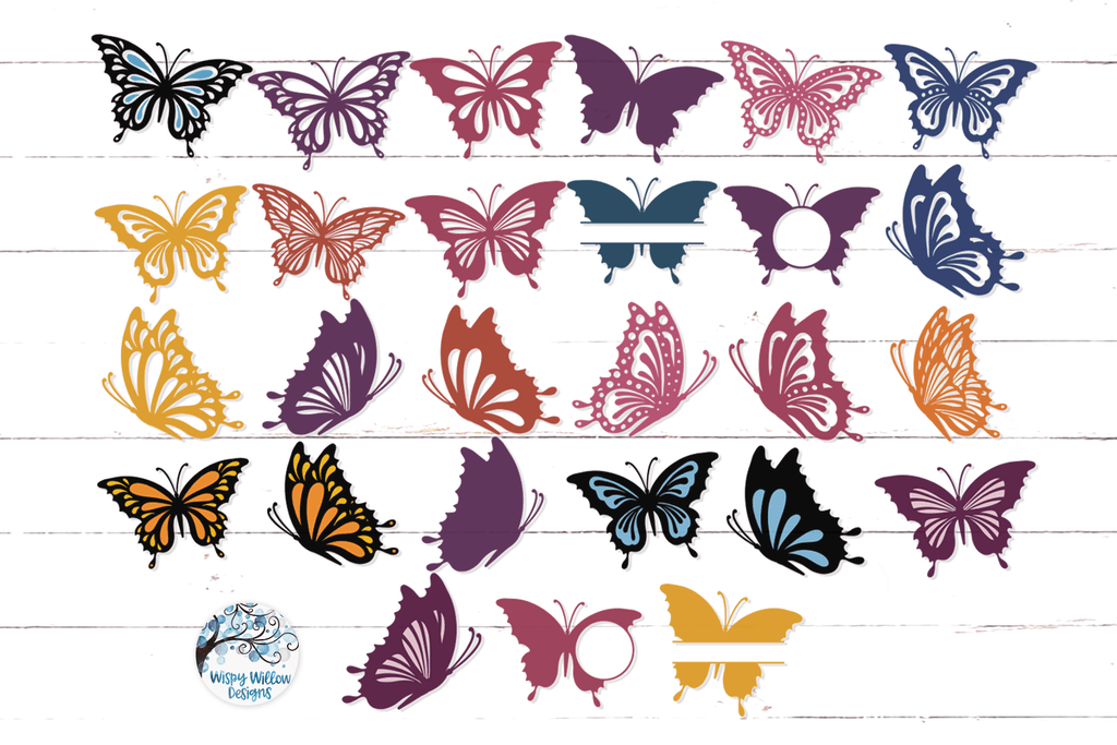 Butterfly SVG Bundle | 27 Butterfly SVGs Wispy Willow Designs Company