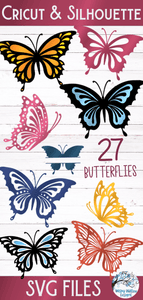 Butterfly SVG Bundle | 27 Butterfly SVGs Wispy Willow Designs Company