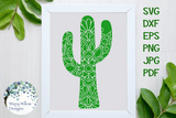 Cactus Mandala SVG Wispy Willow Designs Company