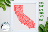 California CA Mandala SVG Wispy Willow Designs Company