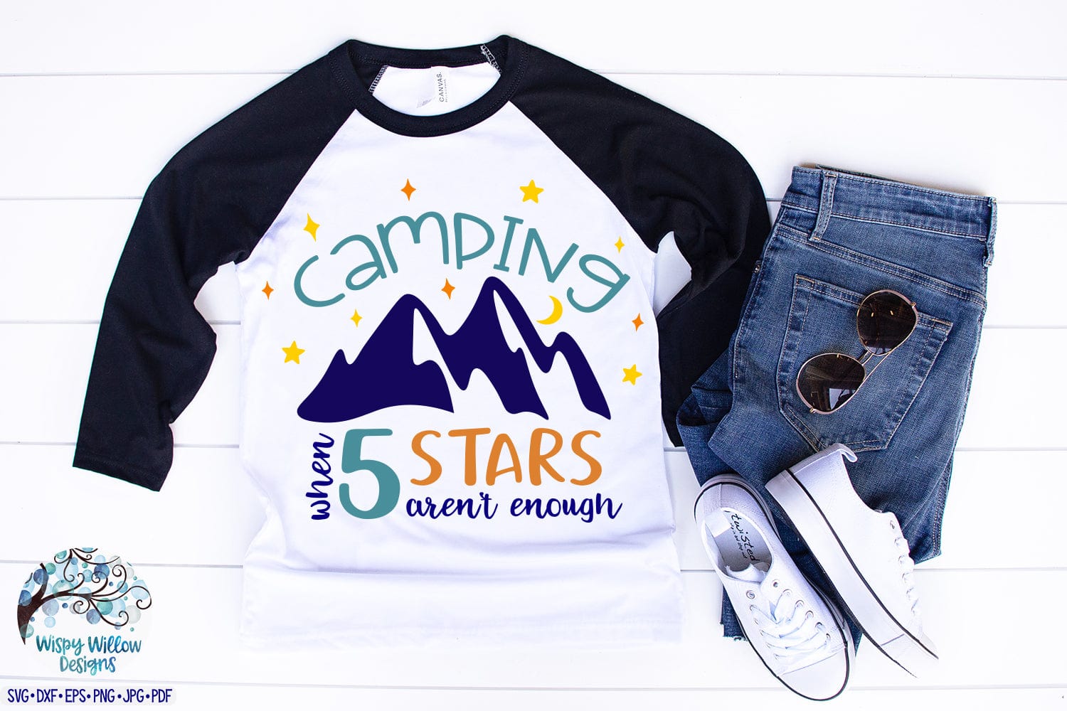 Camping When Five Stars Aren't Enough SVG Wispy Willow Designs Company