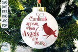 Cardinals Appear When Angels Are Near SVG | Christmas Ornament SVG Wispy Willow Designs Company