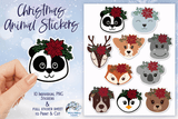 Christmas Animal Stickers PNG Wispy Willow Designs Company