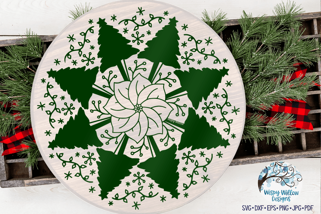 Christmas Mandala SVG Wispy Willow Designs Company
