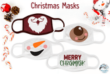 Christmas Masks SVG Bundle | Santa, Reindeer, Snowman Wispy Willow Designs Company