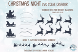 Christmas Night SVG Scene Creator Bundle | DIY Santa Sleigh Wispy Willow Designs Company
