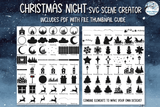Christmas Night SVG Scene Creator Bundle | DIY Santa Sleigh Wispy Willow Designs Company