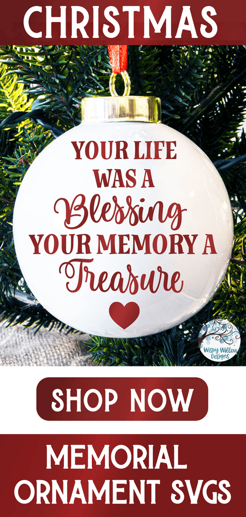 Christmas Ornament SVG Bundle - In Memory Round Ornaments Vol 2 Wispy Willow Designs Company