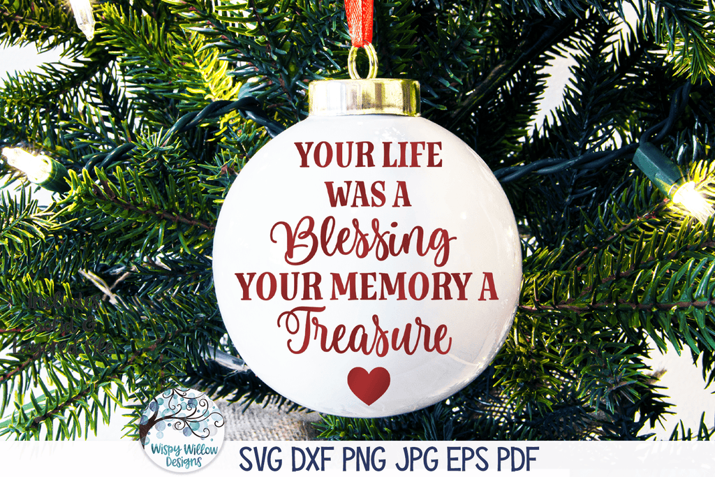 Christmas Ornament SVG Bundle - In Memory Round Ornaments Vol 2 Wispy Willow Designs Company