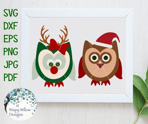 Christmas Owls SVG Wispy Willow Designs Company