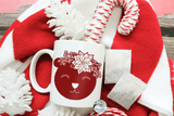 Christmas Polar Bear with Flowers SVG Wispy Willow Designs Company
