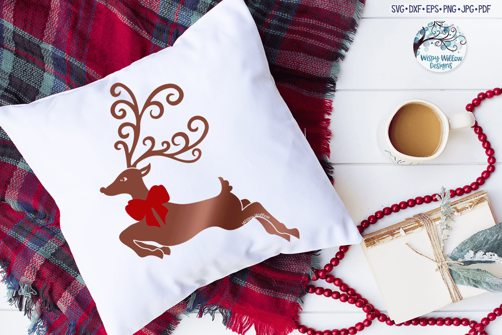 Christmas Reindeer SVG Wispy Willow Designs Company