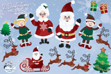 Christmas Watercolor Clipart | Santa Claus Clipart PNG Wispy Willow Designs Company