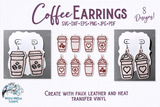 Coffee Earrings for Cricut Wispy Willow Designs Company