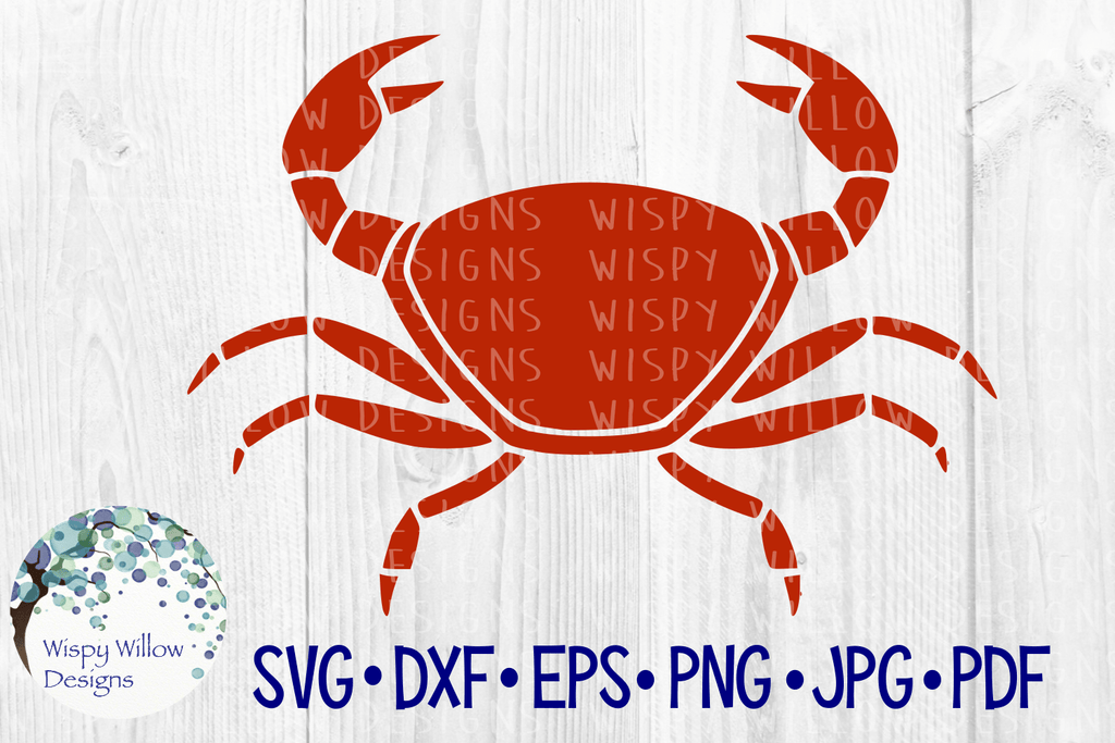 Crab Silhouette SVG Wispy Willow Designs Company