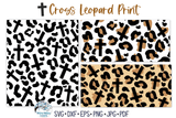 Cross Leopard Print SVG | Religious Animal Pattern Wispy Willow Designs Company