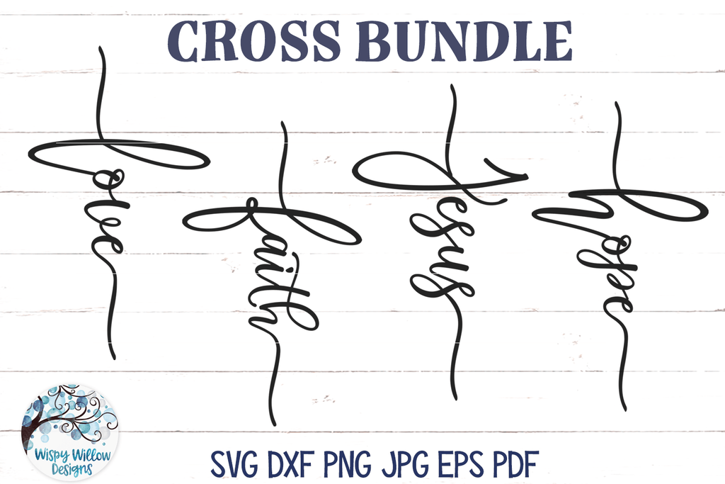 Cross SVG Cut File Bundle Wispy Willow Designs Company