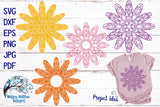 Daisy Flower Mandala SVG Bundle Wispy Willow Designs Company
