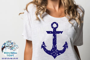 Distressed Anchor SVG Wispy Willow Designs Company