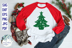 Distressed Christmas Tree SVG Wispy Willow Designs Company