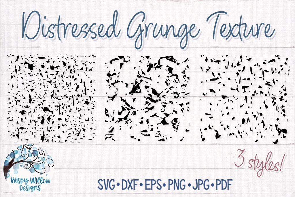Distressed Grunge Texture SVG Bundle Wispy Willow Designs Company