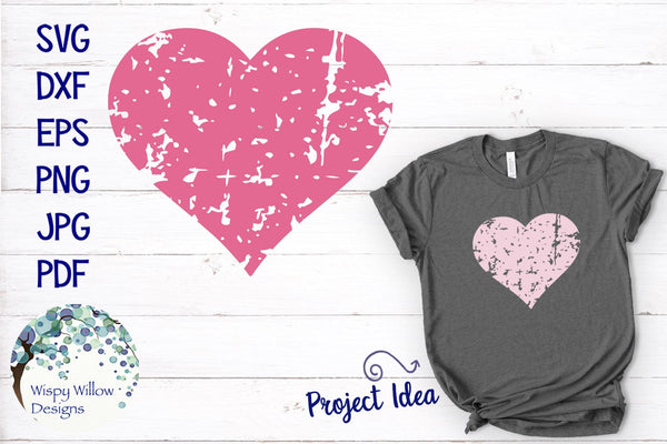 Distressed Heart SVG – Wispy Willow Designs