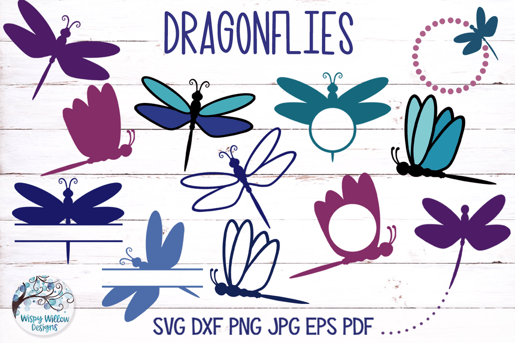 Dragonfly SVG Bundle Wispy Willow Designs Company