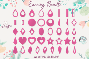 Earring SVG Bundle for Cricut or Laser Cutter Wispy Willow Designs Company