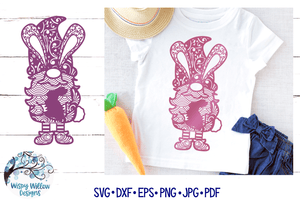 Easter Gnome Zentangle SVG Wispy Willow Designs Company