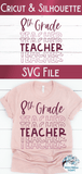Eighth Grade Teacher SVG | Teacher Shirt SVG Wispy Willow Designs Company