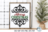 Elegant Vintage Merry Christmas Sign | Farmhouse Christmas Wispy Willow Designs Company
