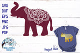 Elephant Mandala SVG Wispy Willow Designs Company