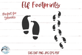 Elf Footprints SVG | Christmas Tracks Wispy Willow Designs Company