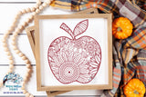 Fall Apple Zentangle SVG Wispy Willow Designs Company