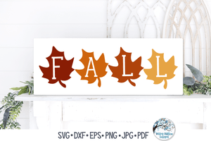 Fall Leaf Sign SVG Wispy Willow Designs Company