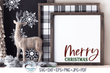 Farmhouse Merry Christmas Sign SVG Wispy Willow Designs Company