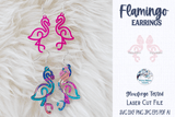 Flamingo Earring SVG for Glowforge or Laser Wispy Willow Designs Company