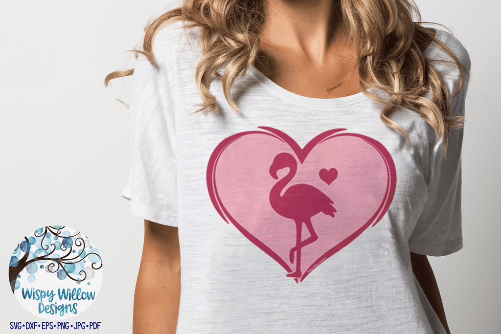 Flamingo Love SVG Bundle Wispy Willow Designs Company