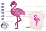 Flamingo Mandala SVG Wispy Willow Designs Company