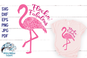 Flockin Fabulous Flamingo Mandala SVG Wispy Willow Designs Company