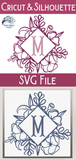Floral Arrangement SVG Bundle | Monogram, Split, Full Wispy Willow Designs Company