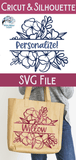 Floral Arrangement SVG Bundle | Monogram, Split, Full Wispy Willow Designs Company