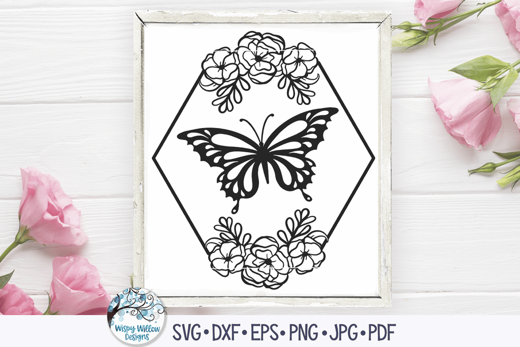 Bee with Flowers SVG – Wispy Willow Designs