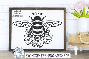 Floral Bee Butterfly and Dragonfly SVG Bundle Wispy Willow Designs Company