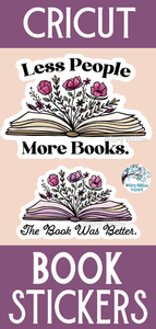 Floral Book Stickers PNG Wispy Willow Designs Company