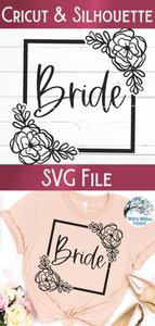 Floral Bride SVG | Wedding SVG Wispy Willow Designs Company
