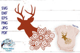 Floral Buck SVG Wispy Willow Designs Company