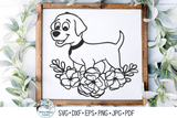 Floral Dog SVG Wispy Willow Designs Company