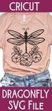 Floral Dragonfly Svg Wispy Willow Designs Company